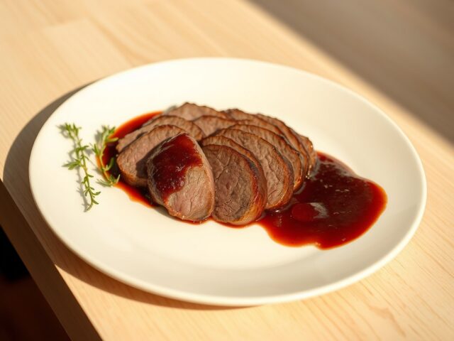 Filets de veau braisse(Gebraiseerde kalfshaan)