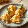 Filobeursjes met hervekaas en peer