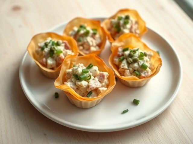 Filodeegbakje met runderhamsalade
