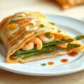 Filodeeghapje met asperges en scampi’s