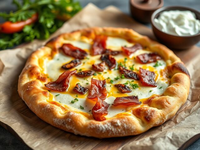 Flammenkuchen — AI-gegenereerde illustratie