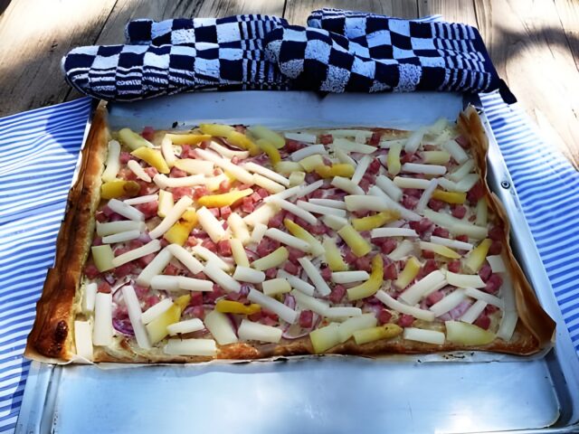Flammkuchen met asperges