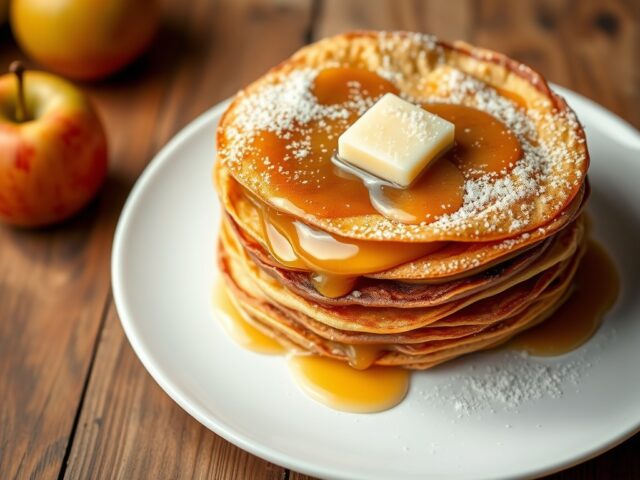 Flensjes met appel en calvados