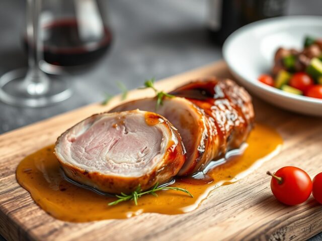 Foie de veau au balsamico — AI-gegenereerde illustratie
