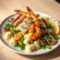 Forel bloemkool aspergesalade