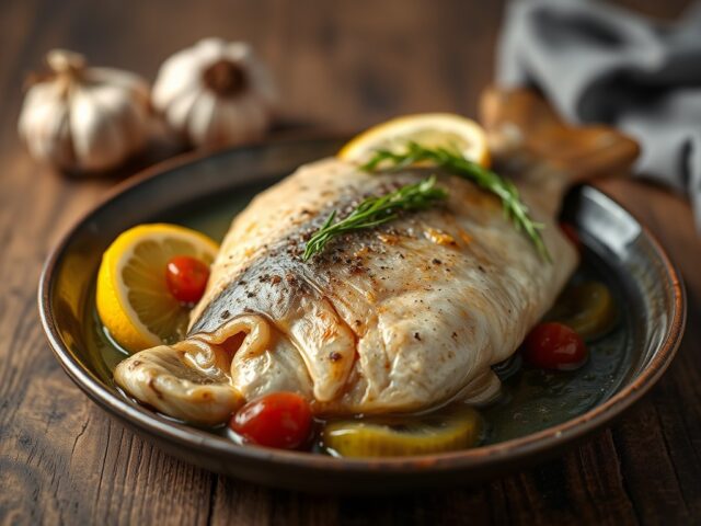 Forel in Hertog Jan Tripel — AI-gegenereerde illustratie