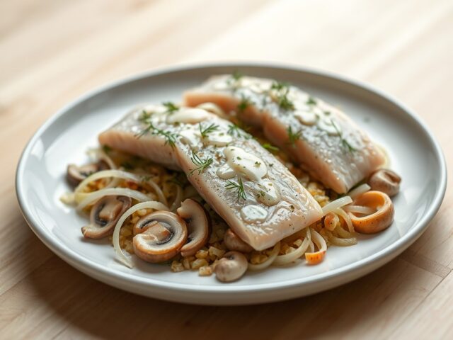 Forel met champagnedressing