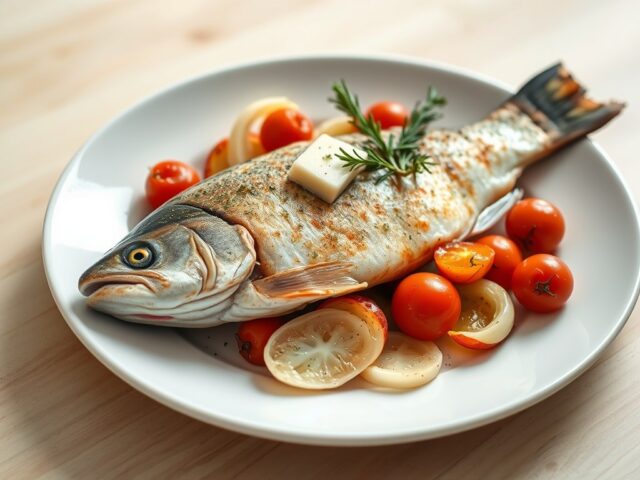 Forel met tomaat en venkel