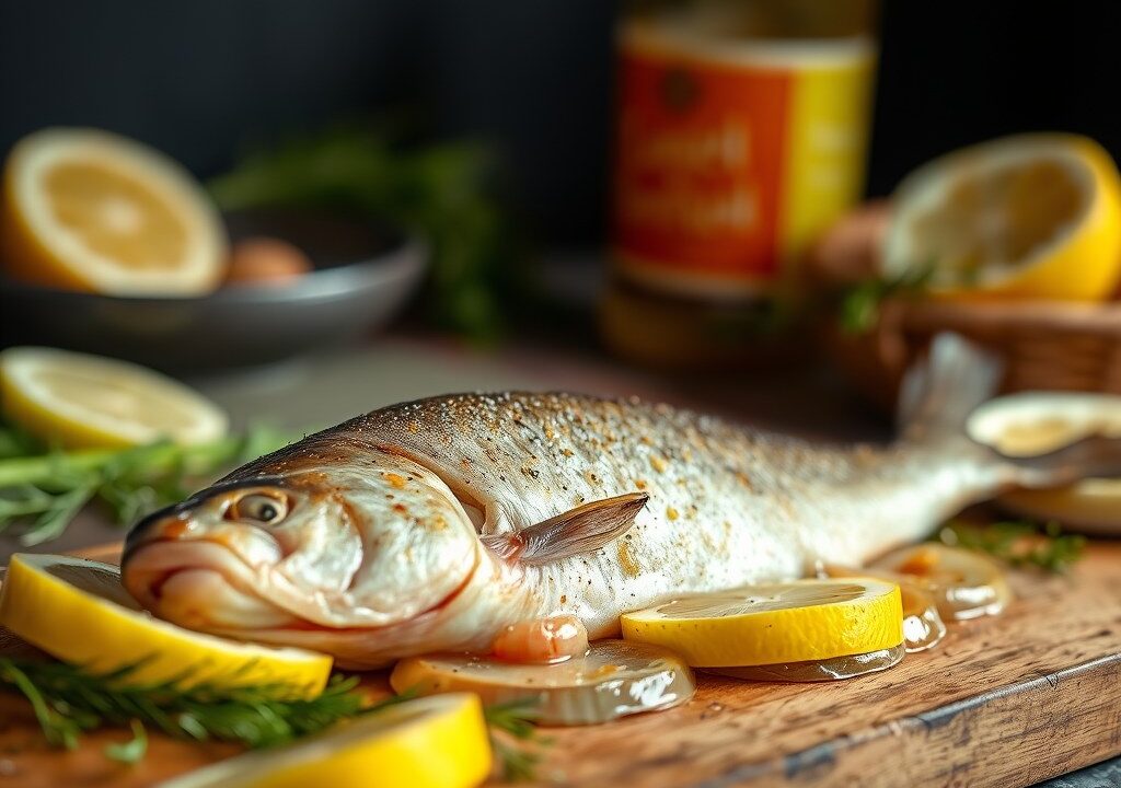 Forel uit de oven, AI-gegenereerde illustratie