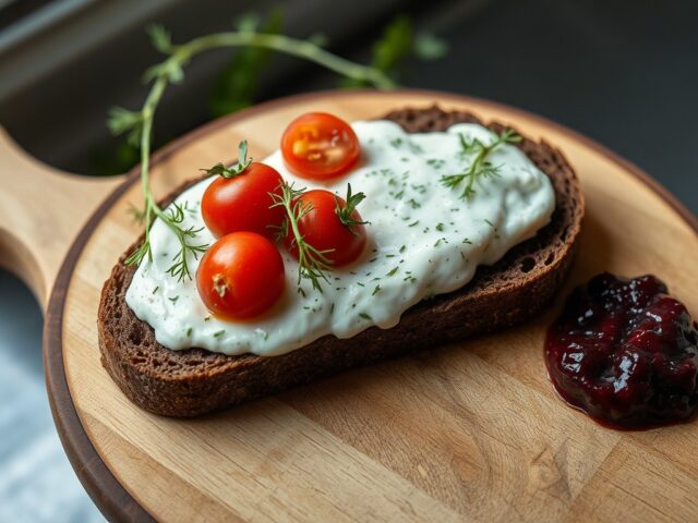 Forellencreme op roggebrood