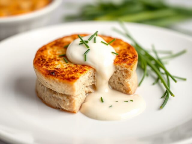 Forelpaté met bieslooksaus