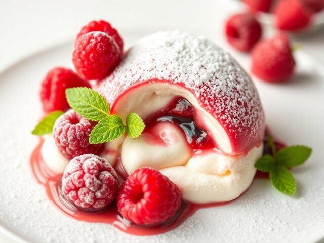 Frambozen bavarois.