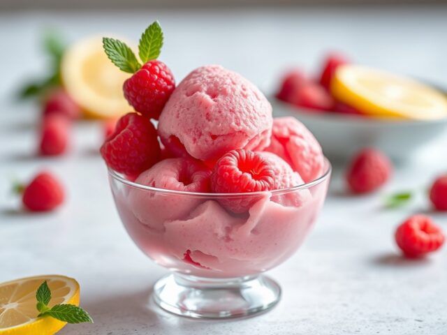 Frambozensorbet