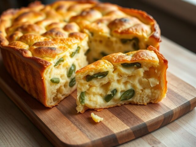 Frans kaasbrood met aardappeltjes en kruiden
