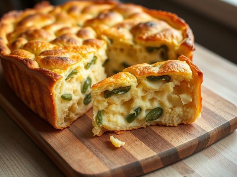 Frans kaasbrood met aardappeltjes en kruiden