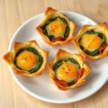 Franse bladerdeegnestjes met spinazie