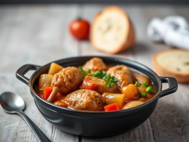 Franse cassoulet — AI-gegenereerde illustratie