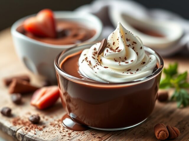 Franse chocoladesaus — AI-gegenereerde illustratie