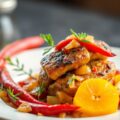 Fricandeau met ananas relish