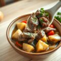 Fricassee van lam en artisjok