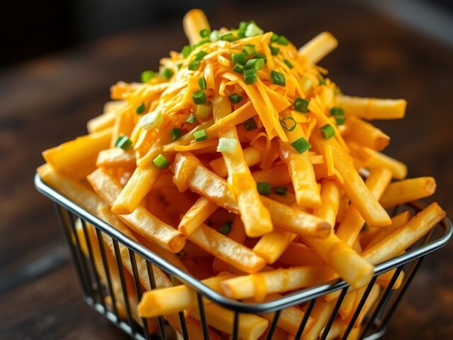 Frietjes met kaas