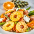 Fris zoete ananas asperge salade