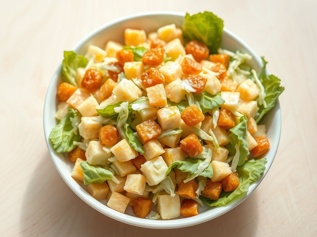 Frisse romige witlofsalade, AI-gegenereerde illustratie
