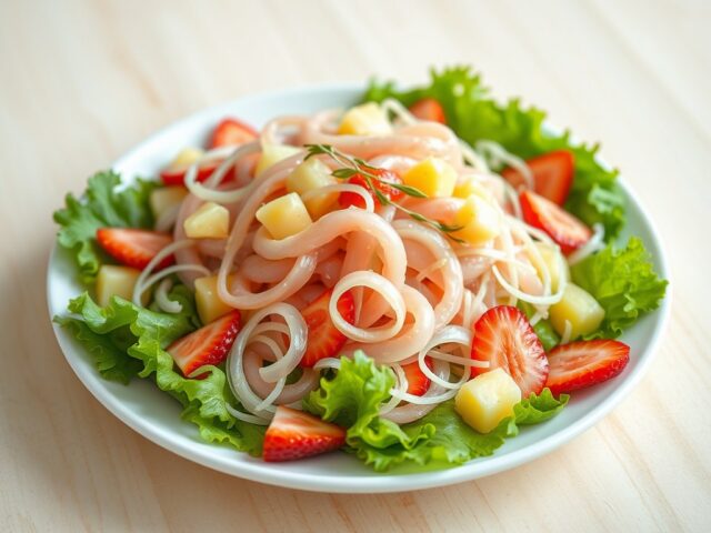 Frisse salade met surimi