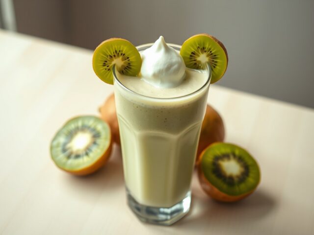 Frisse smoothie van kiwi