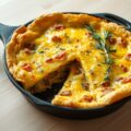 Frittata met gehakt en kaas