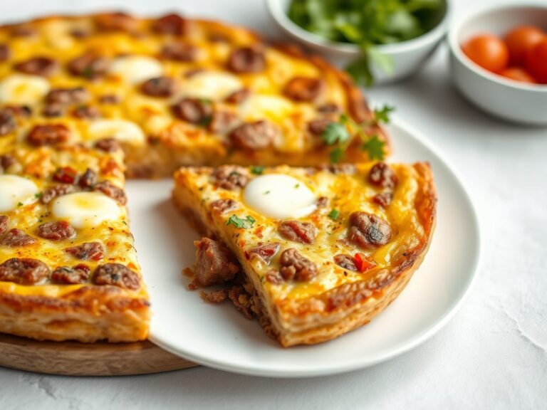 Frittata met gehakt en kaas
