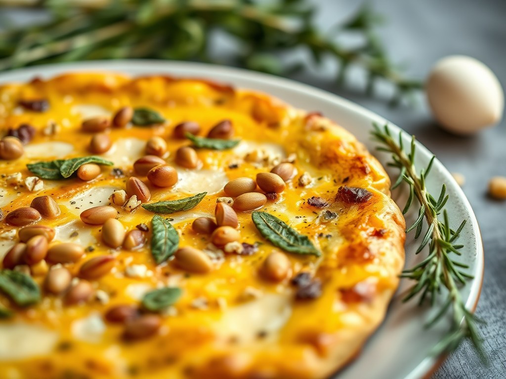 Frittata met raapsteeltjes, AI-gegenereerde illustratie