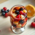 Fruitsalade in een glaasje