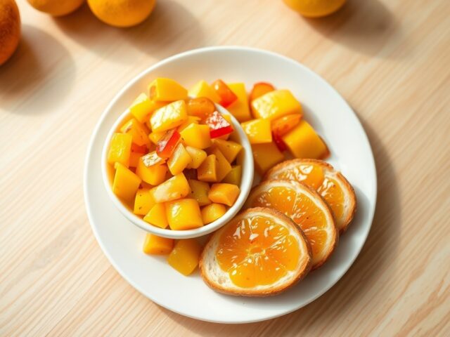 Fruitsalade met marmelade