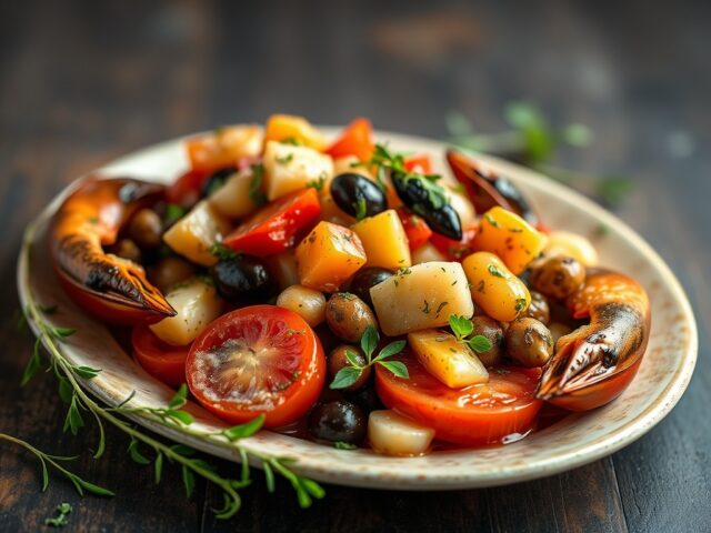 Frutti di mare op tomaat