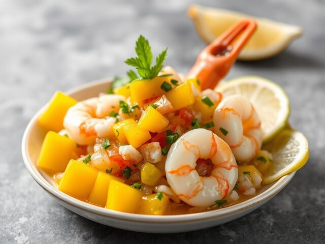Gamba Ceviche met Mango