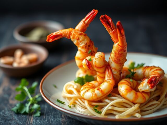 Gambas al pil pil (Sissende garnalen) — AI-gegenereerde illustratie
