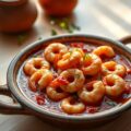 Garides me saltsa (Garnalen in tomatensaus)