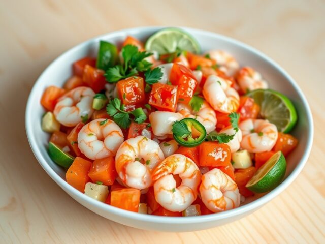 Garnaal met Tomaat en Ui in een Mexicanadressing