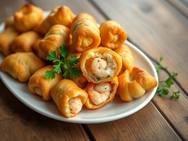 Garnaalkroketjes bij de aperitief