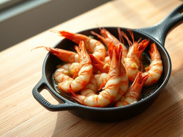 Garnalen met knoflook