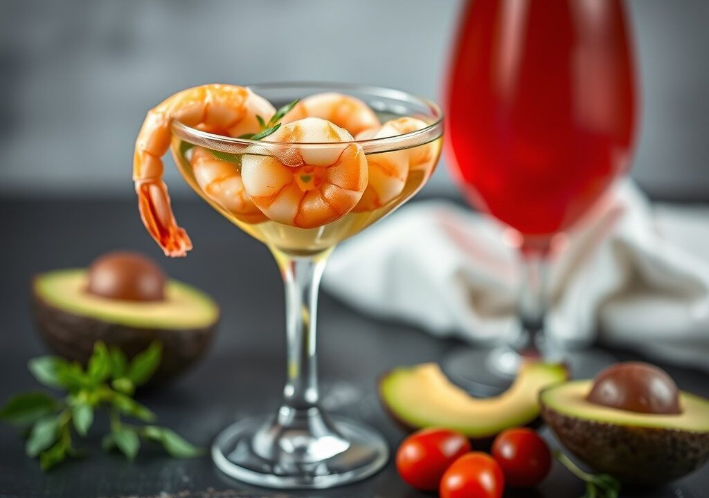 Garnalencocktail — AI-gegenereerde illustratie