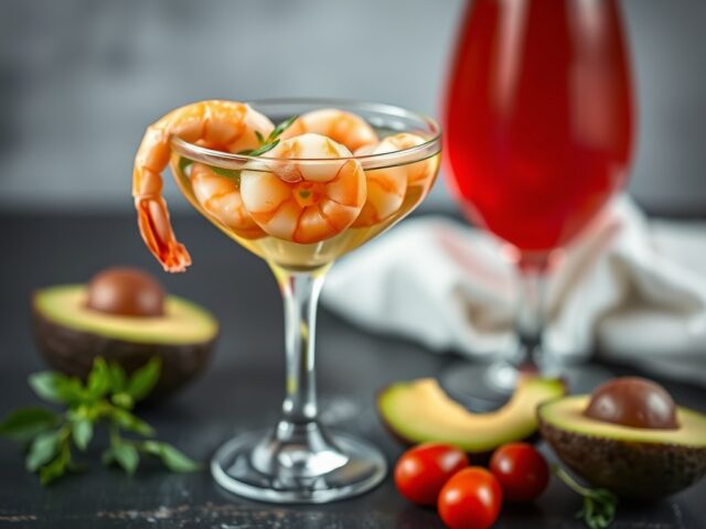 Garnalencocktail — AI-gegenereerde illustratie