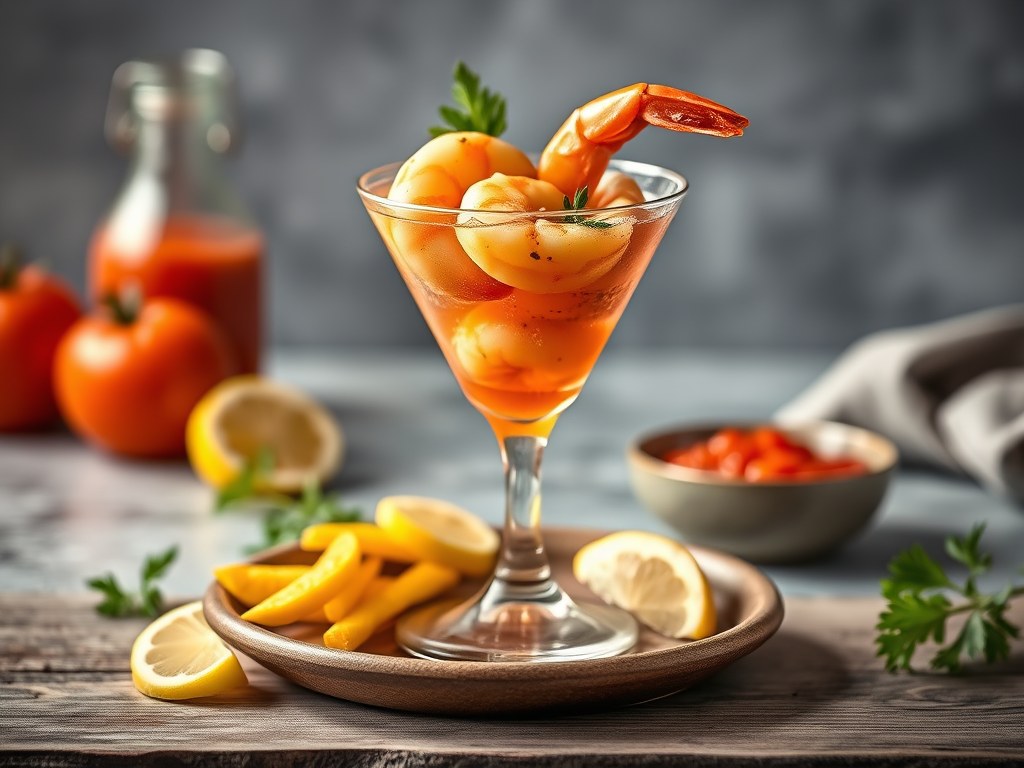Garnalencocktail, AI-gegenereerde illustratie