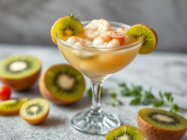 Garnalencocktail met Kiwi