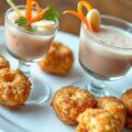 Garnalenkroketjes met een cocktail van koningskrab