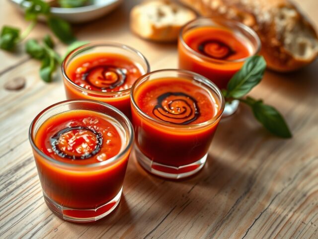 Gazpacho in borrelglaasjes
