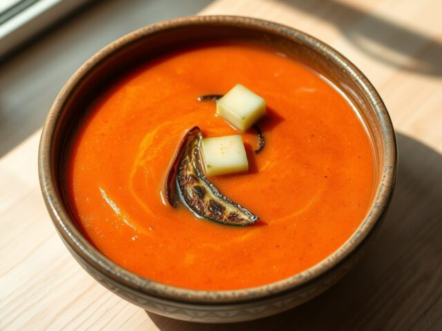 Gazpacho met gegrilde paprika
