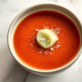 Gazpacho met komkommersorbet