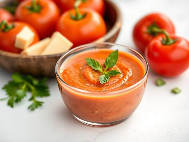 Gazpacho met manchegokaas